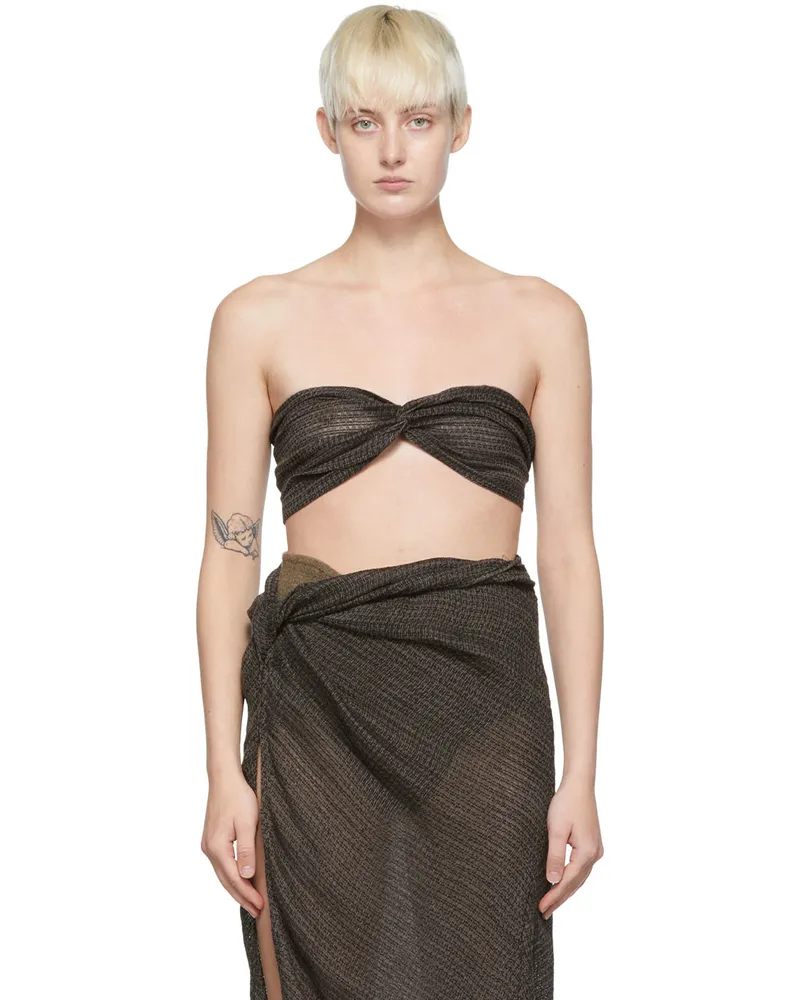 Le Kasha 1918 Gray Maazi-G Bra Charcoal