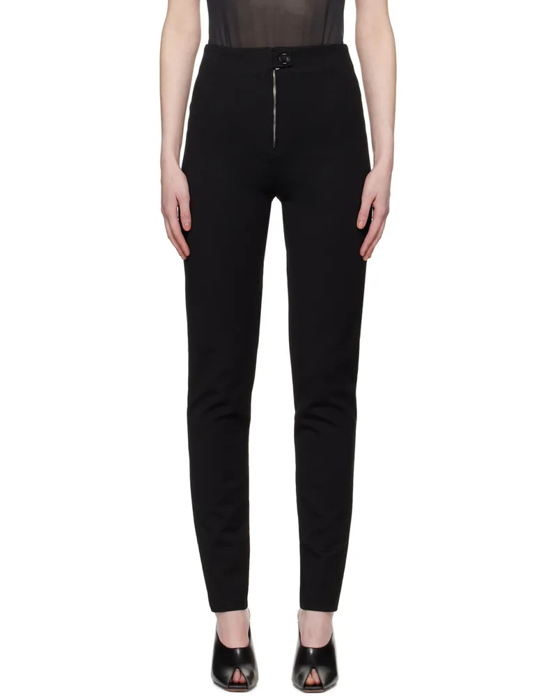 Alaïa Black Gathered Leggings 995