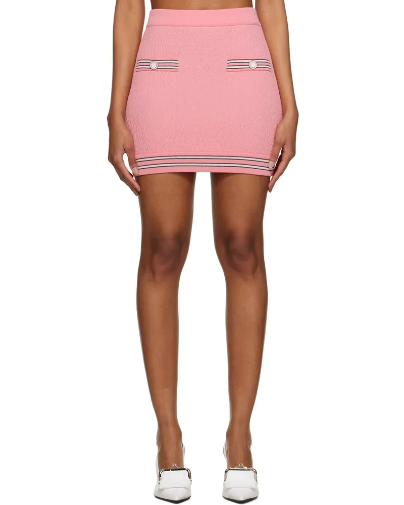 pushBUTTON Pink Button Miniskirt Pink