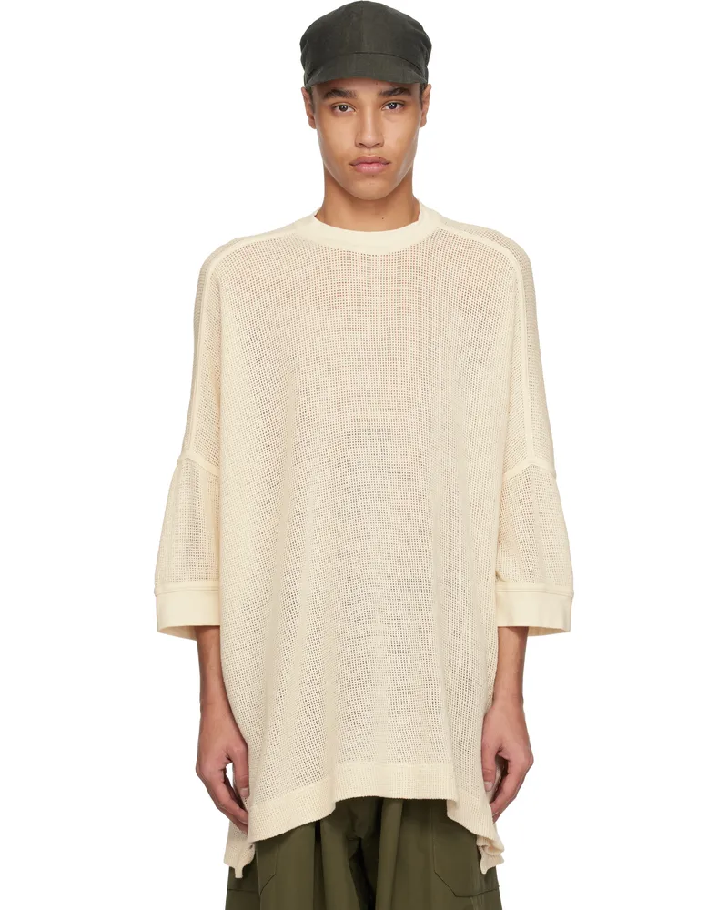 Jan-Jan Van Essche Off-White O-Project Mesh Jersey Boubou T-shirt Kinari
