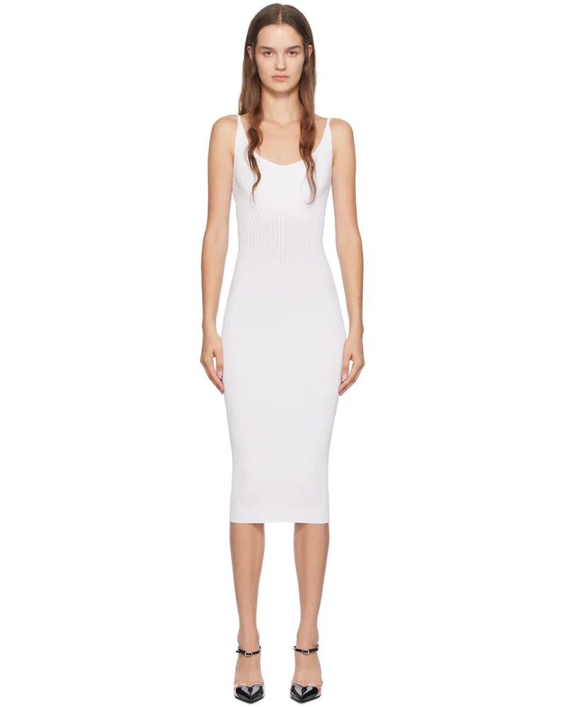Thierry Mugler Off-White Vampire Sculpting Midi Dress 1003