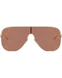 Gucci Rose Gold Mask Sunglasses Gold-gold-red