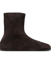 Maison Margiela Brown Tabi Ankle Boots Tdark