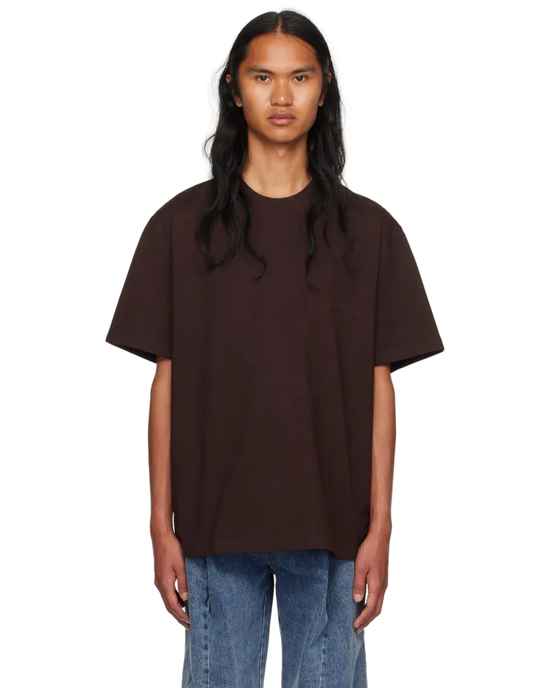 Wooyoungmi Brown Printed T-Shirt Mud