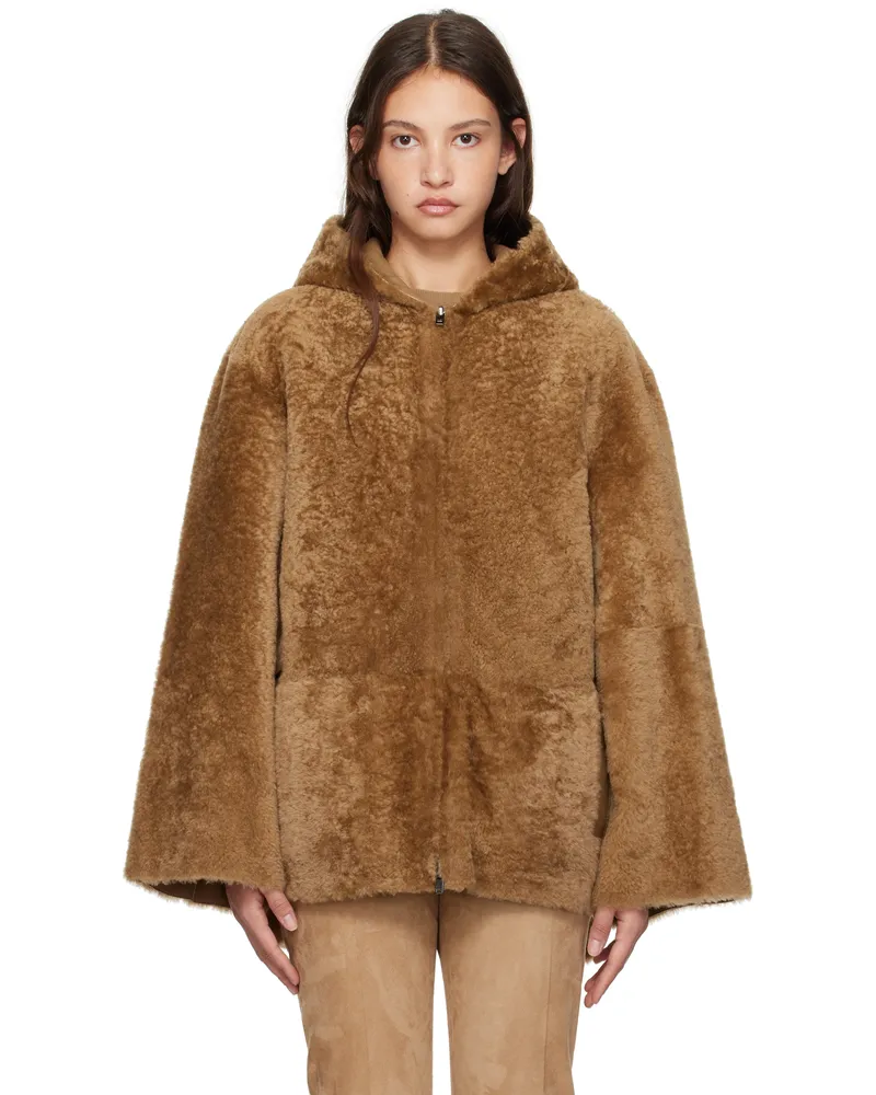 Joseph Beige Cosser Reversible Shearling Coat 1212