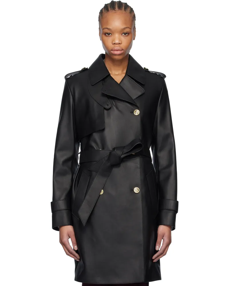 Mackage Black Mely Leather Coat C0009
