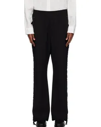 NEEDLES Black Fringed Track Pants D-black