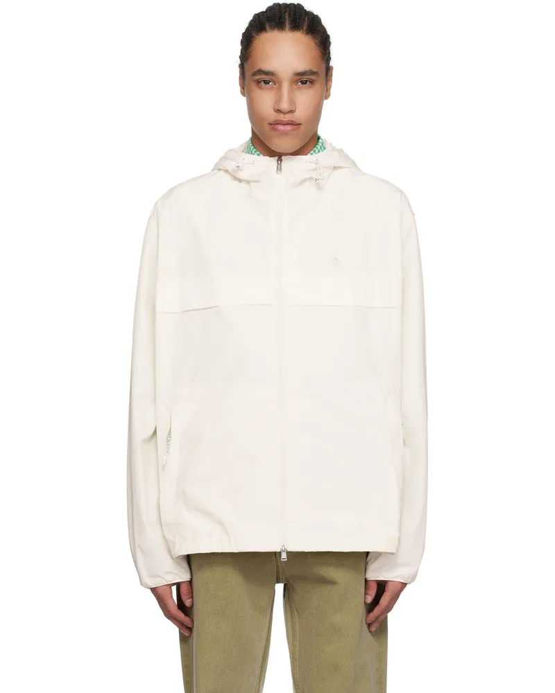 Ralph Lauren White Eco Simplux Windbreaker Jacket Deckwash