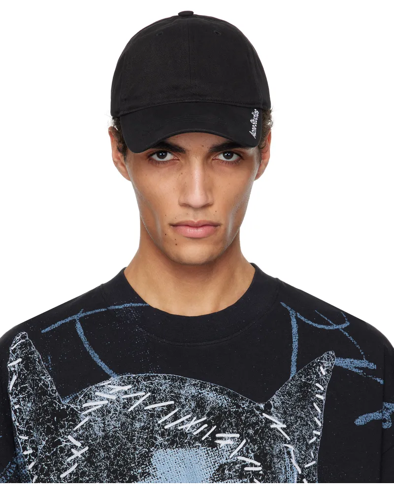 Acne Studios Black Twill Logo Cap 900