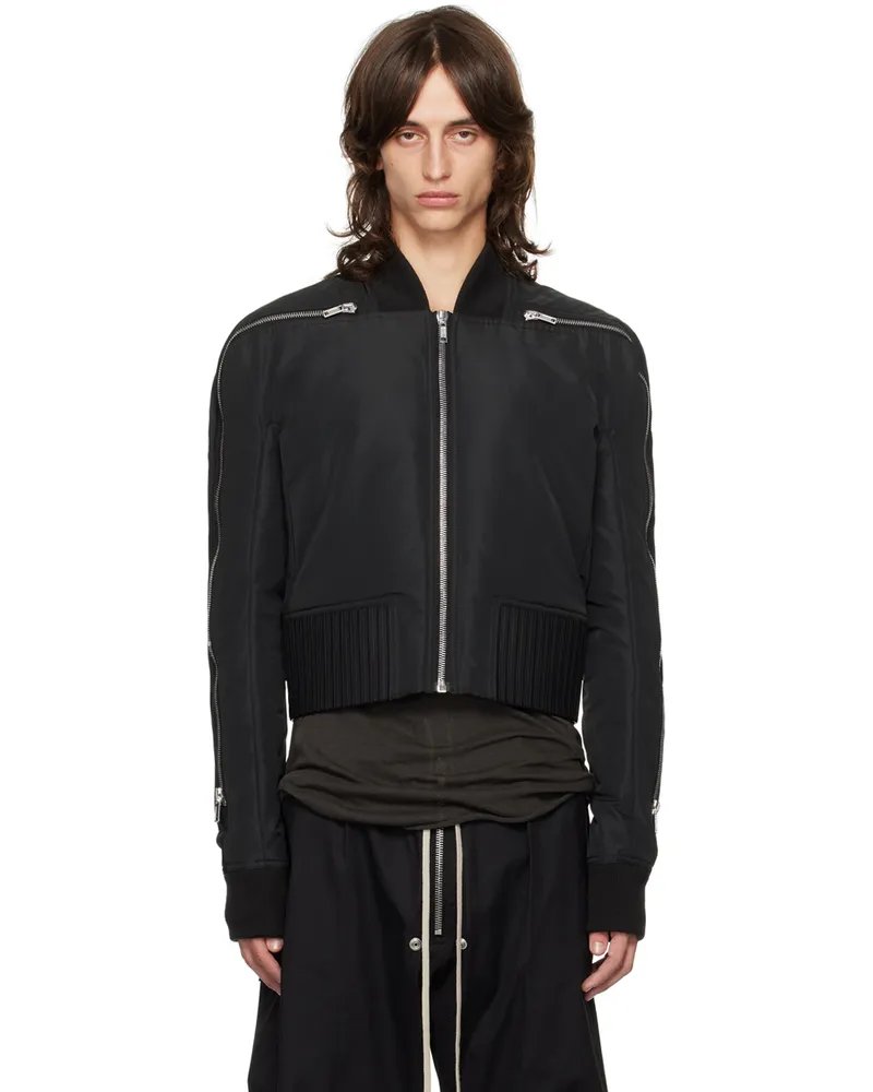 Rick Owens Black Porterville Seb Zip Bomber Jacket 09