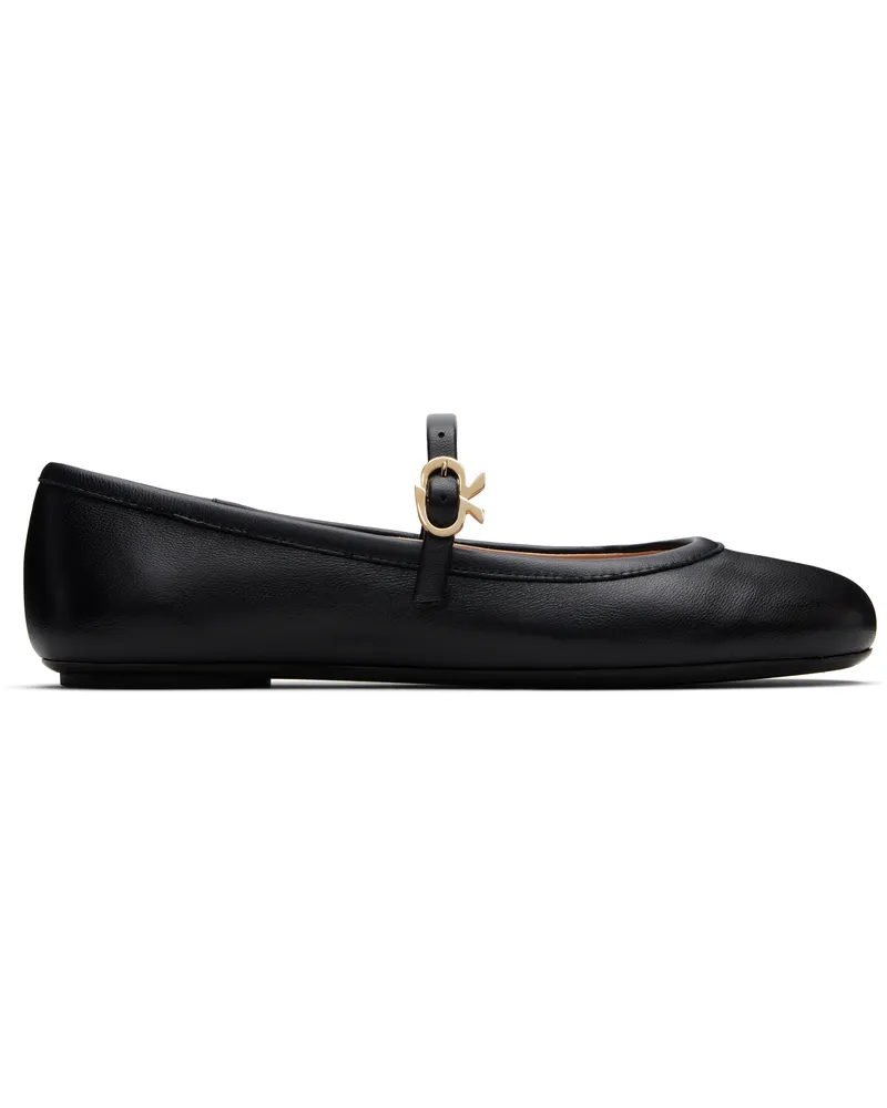 Gianvito Rossi Black Carla Ballerina Flats Black