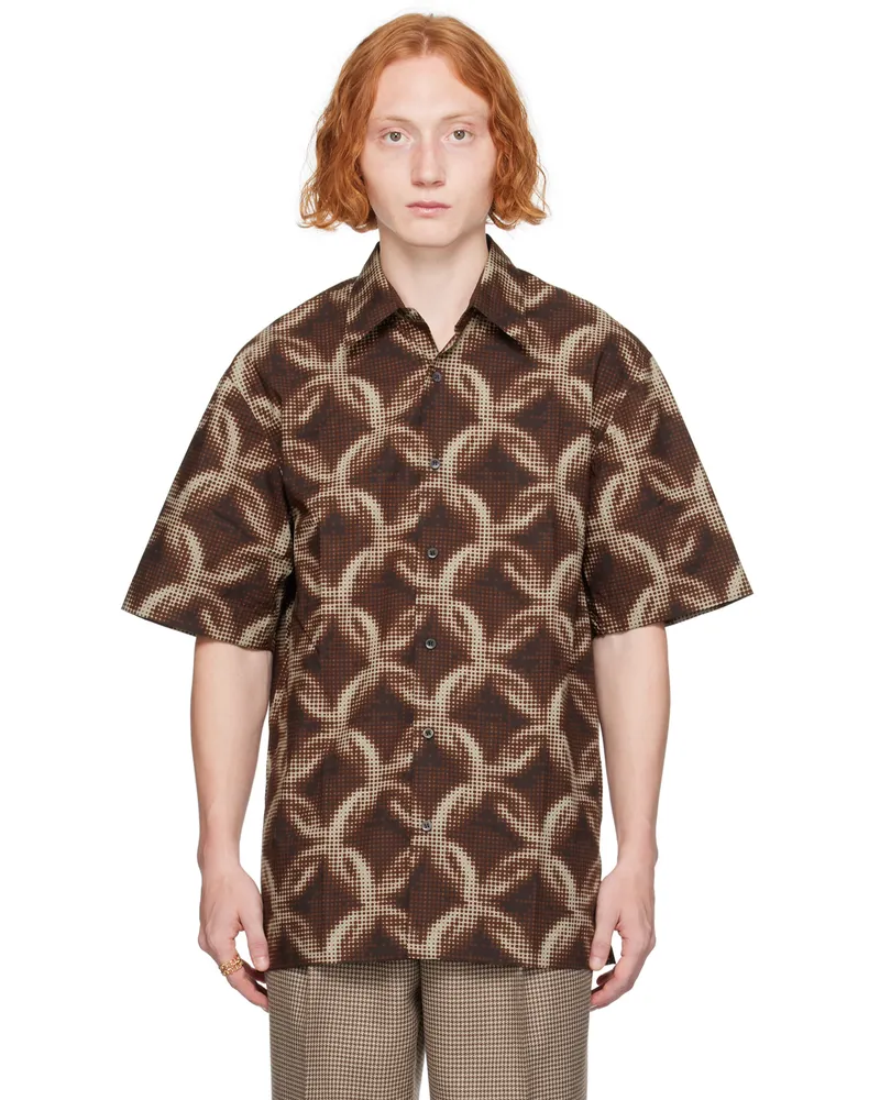 Dries van Noten Brown Graphic Shirt 703