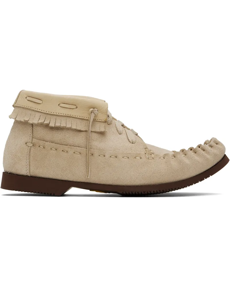 Visvim Beige Nakoda Mid-Folk Boots Sand