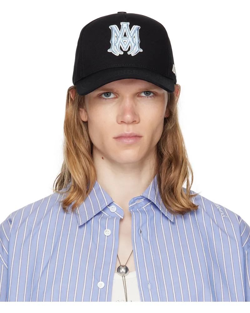 Amiri Black MA Outline Canvas Cap Black