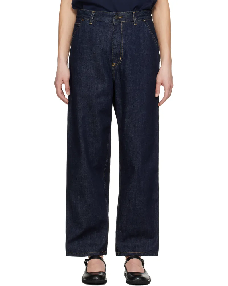 Carhartt WIP Navy Brandon Single Knee Jeans Blue