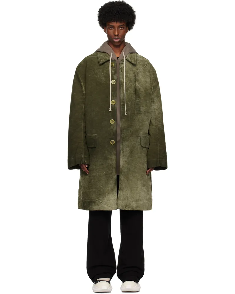 DRKSHDW by Rick Owens Khaki Porterville Jumbo Mac Coat 85