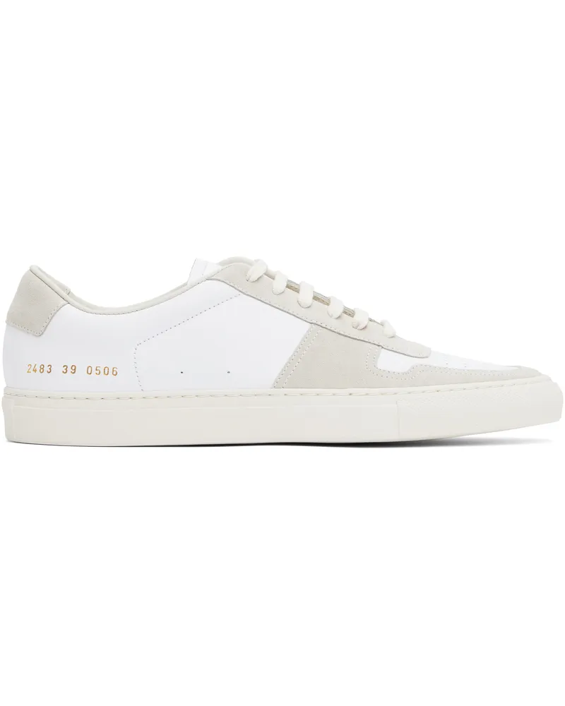 Common Projects White & Beige BBall Duo Sneakers 0506