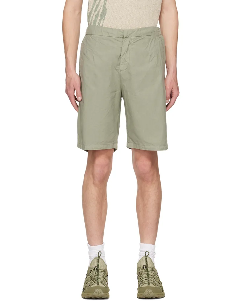 Norse Projects Green Aaren Typewriter Shorts Sunwashed