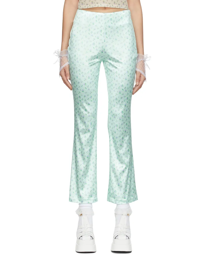 Petra Collins SSENSE Exclusive Green Petra Bell Trousers Small
