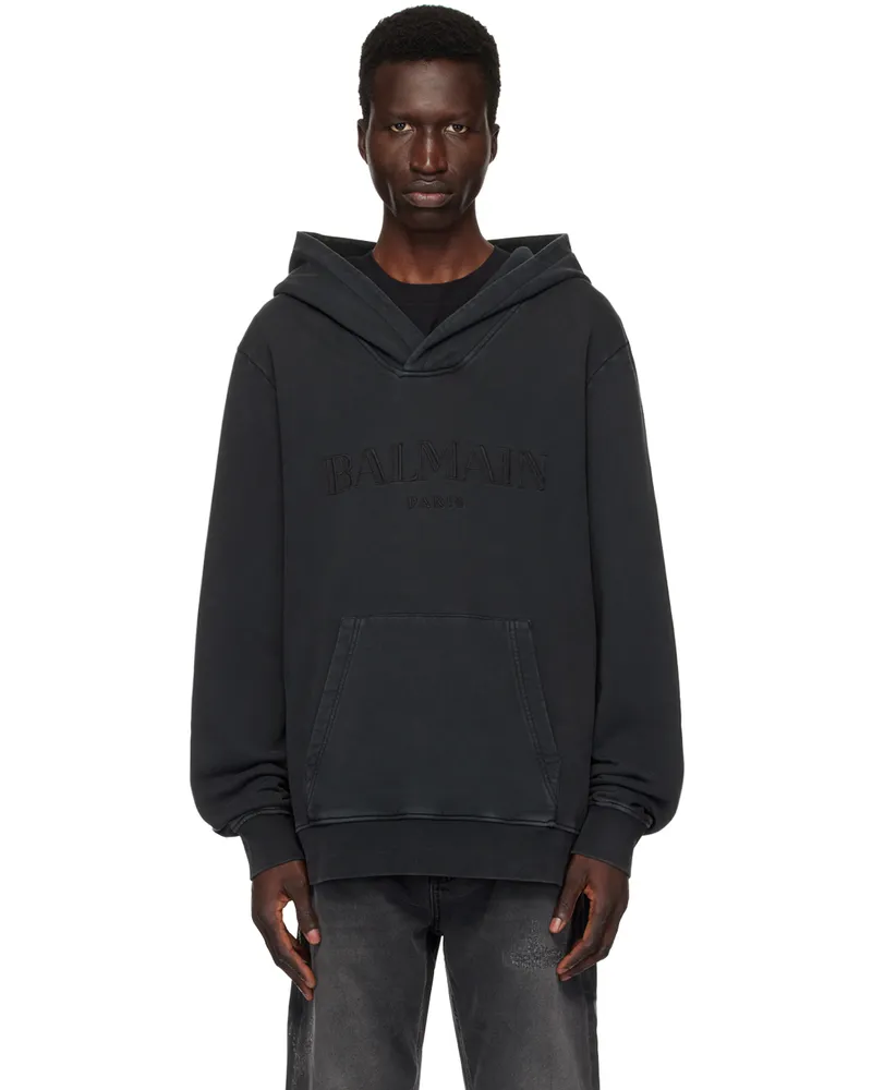 Balmain Black Vintage Hoodie Ygd