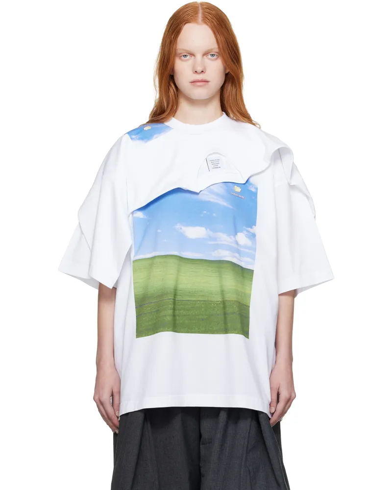 VETEMENTS White Desktop Double Layered T-shirt White