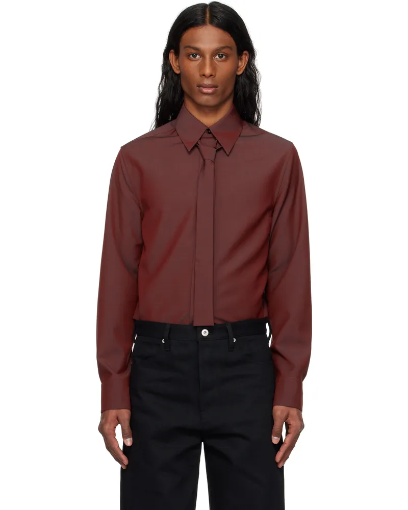 Jil Sander Red Tie Shirt 396