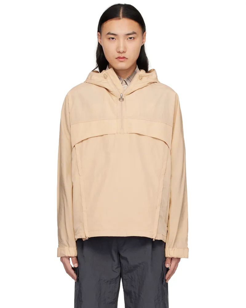 SOLID HOMME Beige Half-Zip Jacket 345o
