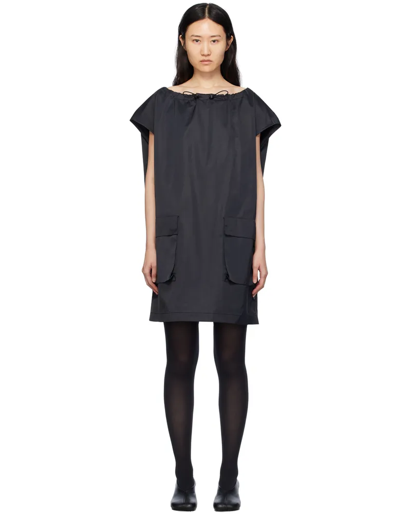 Maison Margiela Black Drawstring Minidress 900