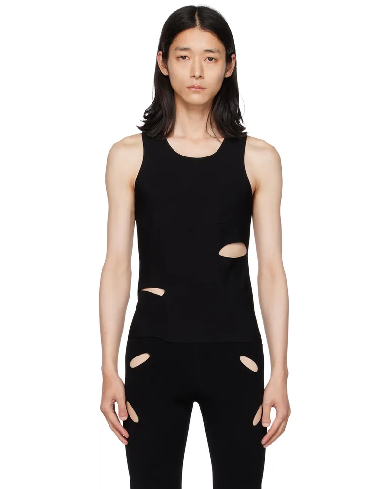 Dion Lee Black Cutout Tank Top