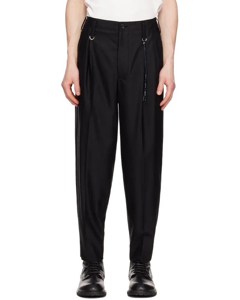 Mastermind World Black Summer Wool Trousers Black
