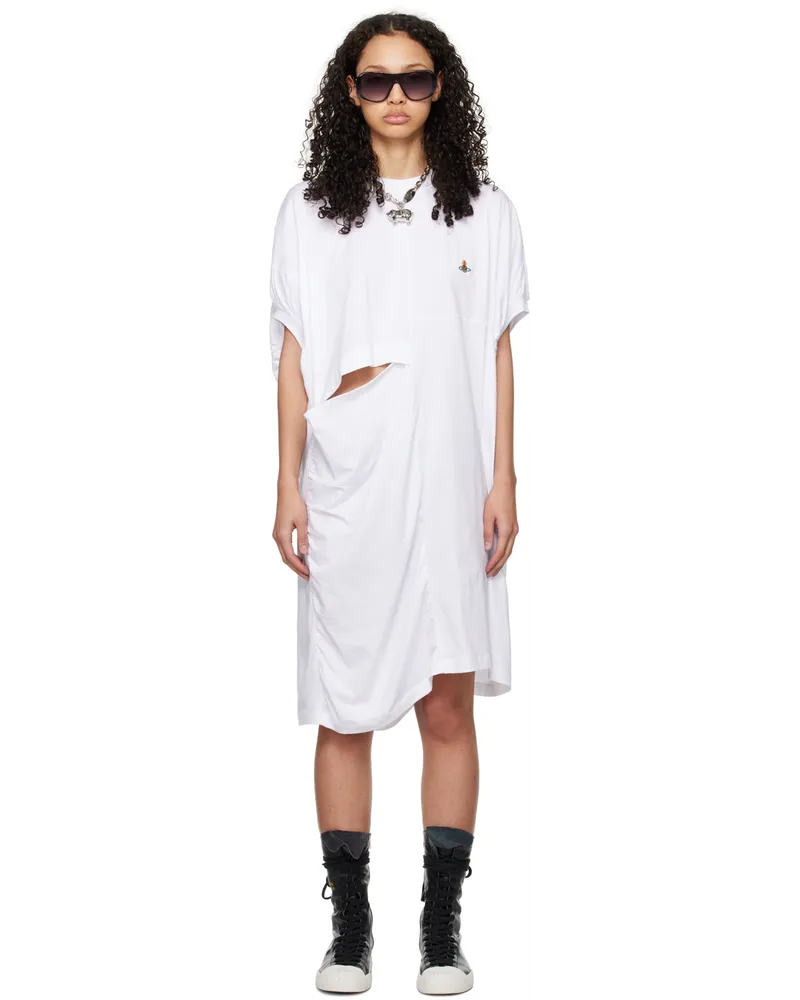 Vivienne Westwood White Dolly Midi Dress Awhite