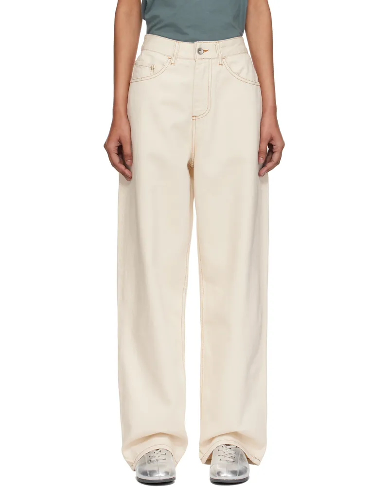 YMC Beige Earth Silver Jeans 10-ecru