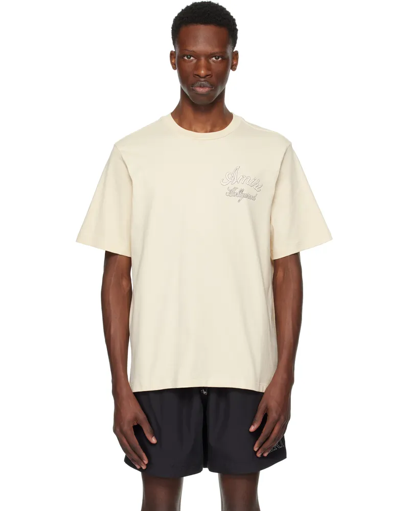 Amiri Beige 'Amiri Hollywood' T-shirt Alabaster