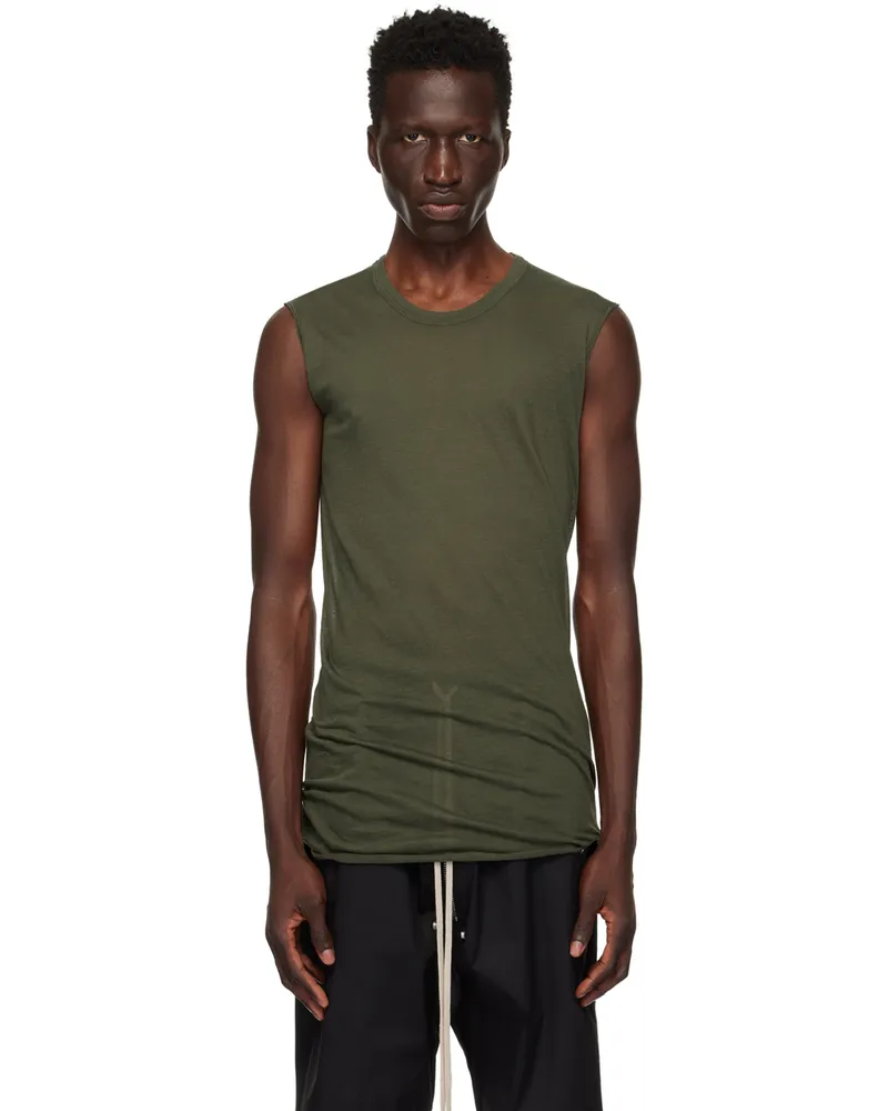 Rick Owens Green Porterville Basic Tank Top Forest