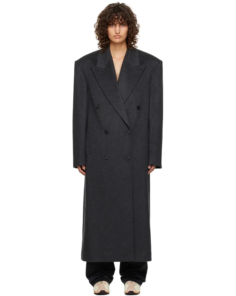 The Row Gray Harisi Coat Ccm