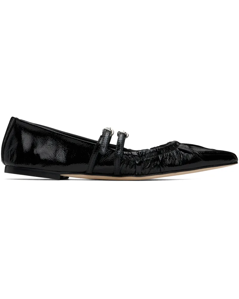 MSGM Black Naplak Ballerina Flats 99