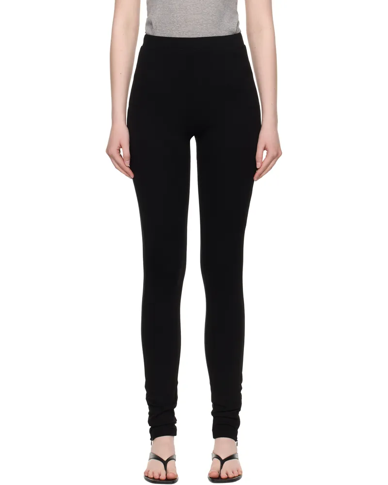 Totême Black Zip Leggings Black