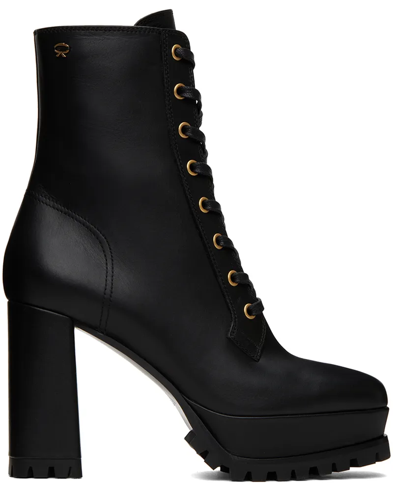 Gianvito Rossi Black Platform Boots Black
