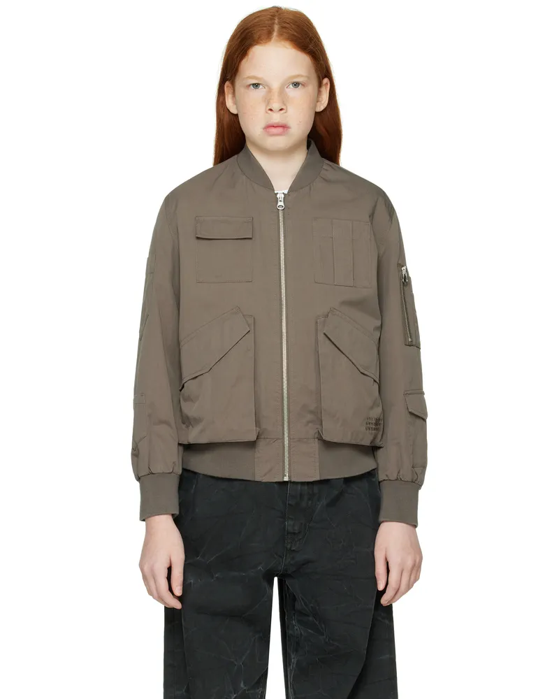 Maison Margiela Kids Taupe Multi-Pocket Bomber Jacket M6710