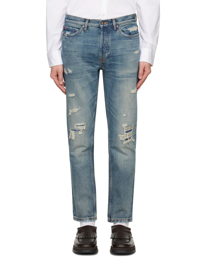 HUGO BOSS Blue Tapered-Fit Jeans 430-bright