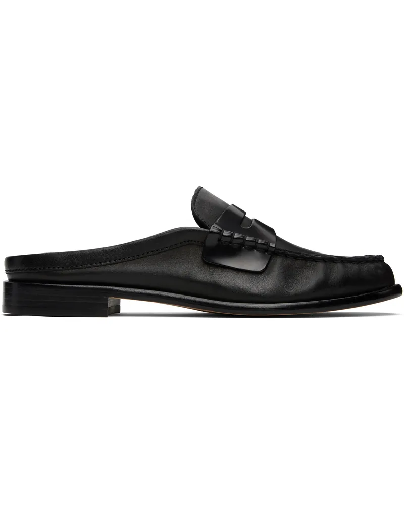 Rag & Bone Black Carter Leather Mule Loafers Blk