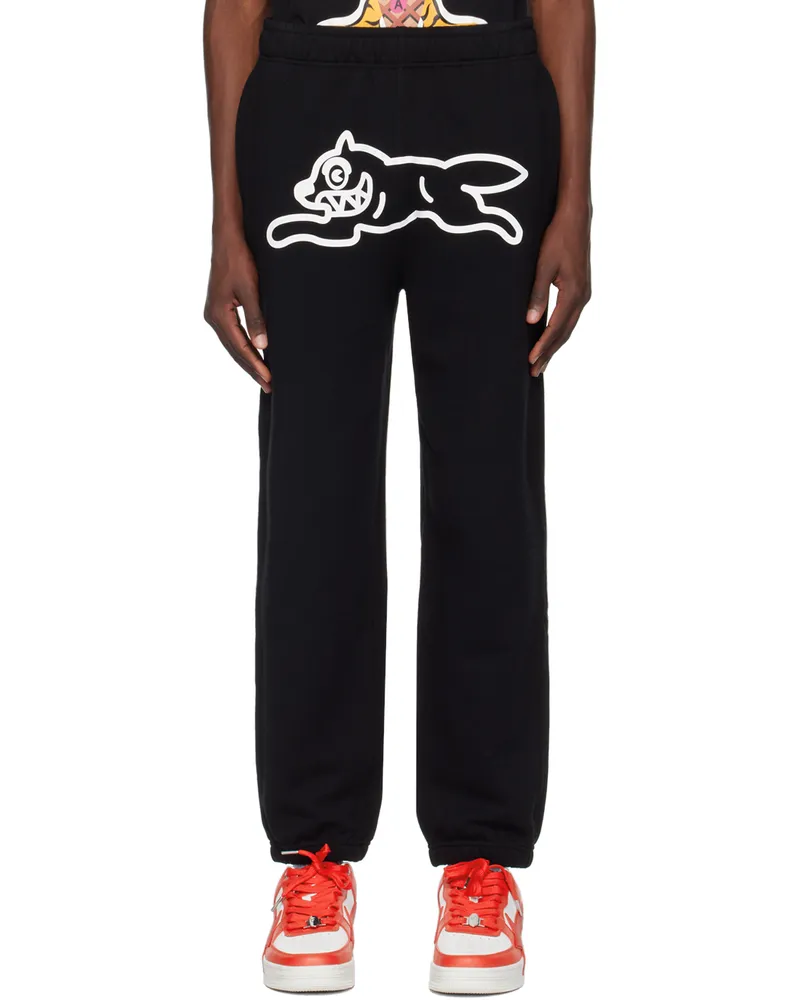 ICECREAM Black Running Dog Sweatpants
