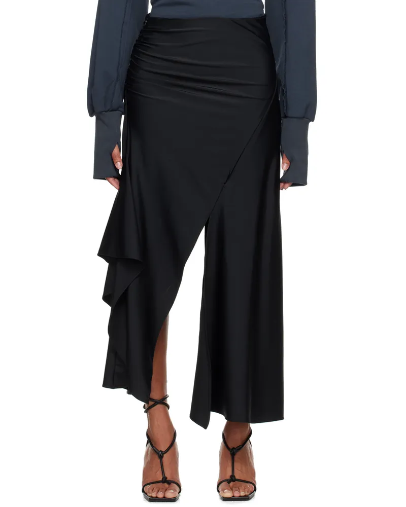 SRVC Black Siren Midi Skirt Black
