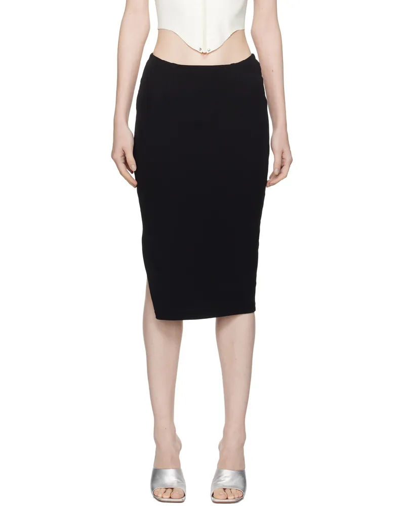 Miaou Black Verona Midi Skirt Black