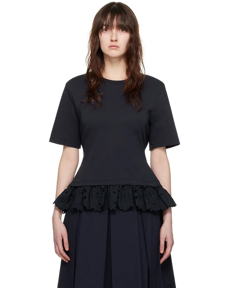 Erdem Navy Layered T-Shirt Navy
