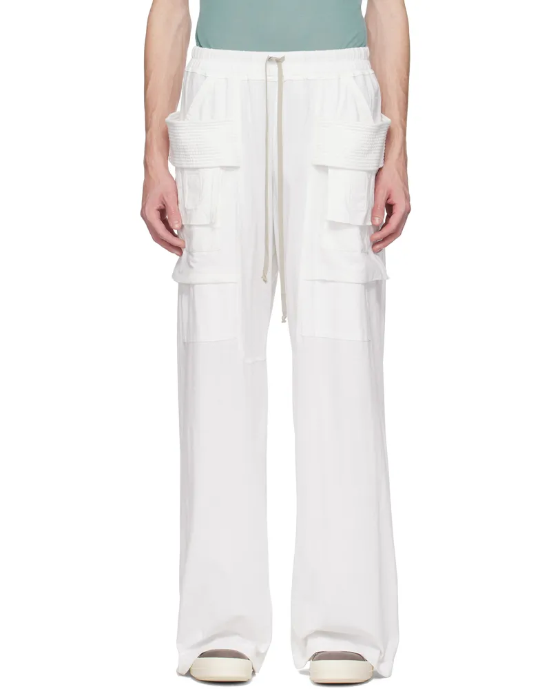 DRKSHDW by Rick Owens Off-White Hollywood Creatch Wide Cargo Pants 11