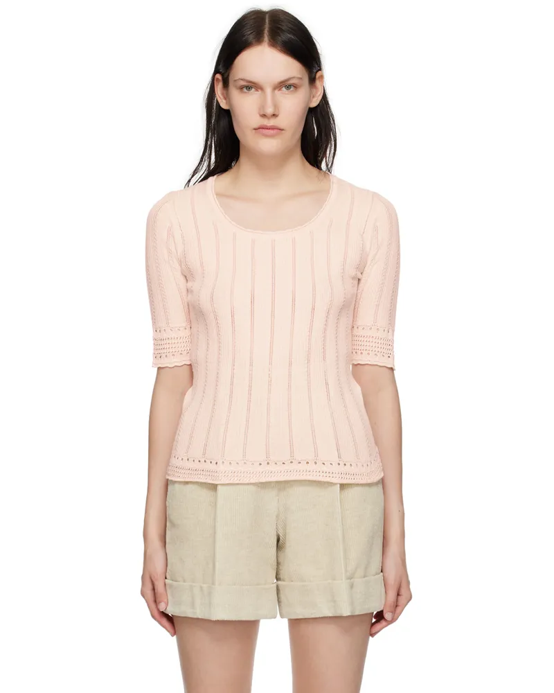See by Chloé Pink Scoop Neck Top 6a3
