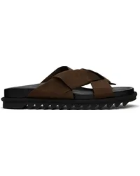 Dries van Noten Brown Criss-Crossing Sandals Brown