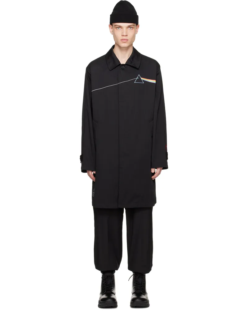 Undercover Black Printed Coat Black
