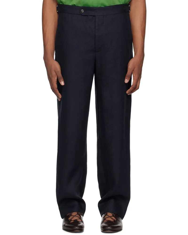 BODE Navy Suiting Trousers Midnt